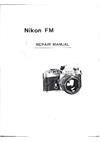 Nikon FM manual. Camera Instructions.